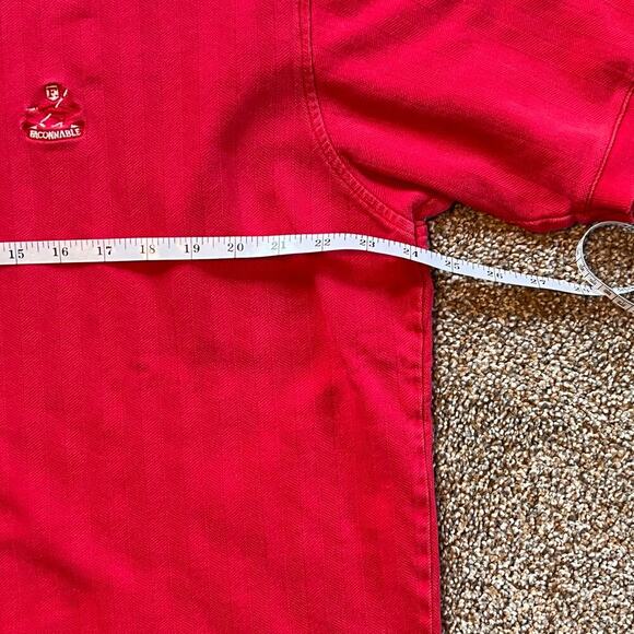 Faconnable Men's Red Polo.100% Cotton, Emblem Embroidered on Chest.  Size XL - Picture 4 of 6